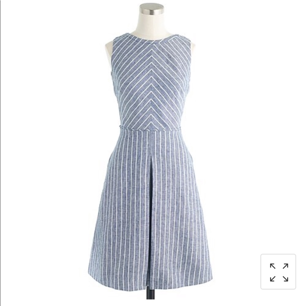 J.Crew Chevron Chambray Dress